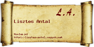 Lisztes Antal névjegykártya